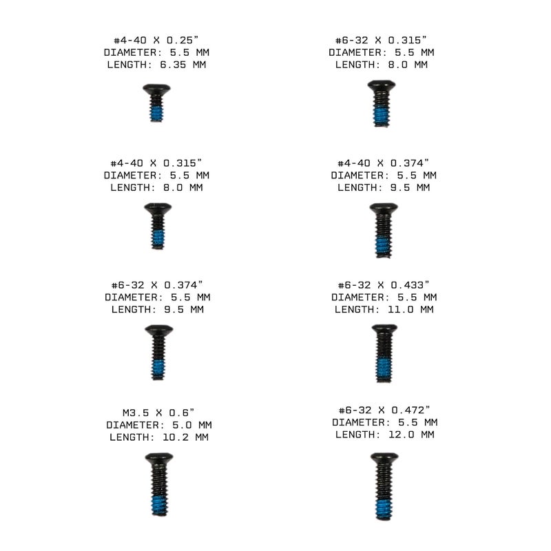Monstrum Store RMR Red Dot Screw Variety Pack | Includes #6-32 Screws, #4-40, and M3.5 for Compatibility with Glock 17/19/26/34 MOS/Brownell's and Other Aftermarket Slides/RMR Picatinny Adapters - Image 2
